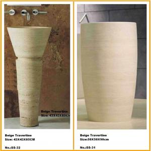 Stone Natural Bathroom Counter Pedestal Sink for Kitchen and Bathroom