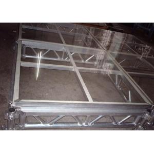 China Rectangle Tempered Glass Aluminium Stage Platform Movable Easy Assembly supplier