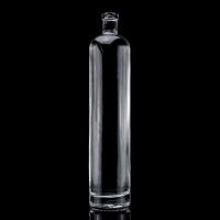 China Customized 750ml Thick Bottom Straight Shape Glass Bottle for Super Flint Liquor on sale