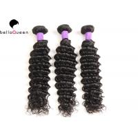 China Deep Wave Unprocessed Brazilian Human Hair Weft Full End Without Split on sale