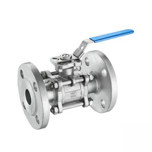 China 3 Piece Cast Stainless Steel Body Full Bore Ball Valve RF Flanged Ball Valve supplier