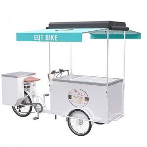 China High Load Capacity Ice Cream Bicycle Cart Pure Steel Body CE Approval supplier