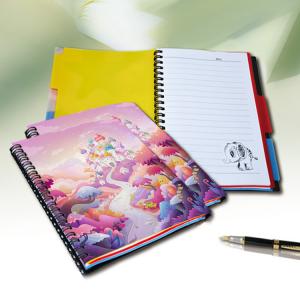 China 400 DPI PET / PP A6 3D Lenticular Notebook / Spiral Diary Book supplier