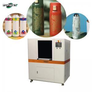 China Water Bottle Cylinder Jet UV Printer CMYK White Varnish Printing Machine supplier