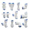 China Reverse Osmosis Quick Connect Hose Coupling 1/4" 3/8" Stem L Straight Tee Union Connector wholesale