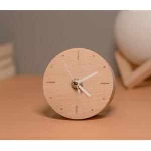 China Classic Real Wooden Alarm Clock Mini Quartz Analog Type with Customized Service supplier