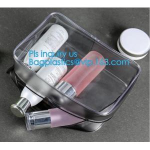 makeup bag mini clear PVC cosmetic bag, PVC makeup Bag Pouches Tote Clear Transparent Cosmetic Travel Bag, carry, handle