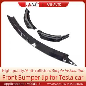 ABS Tesla Model 3 Front Lip Spoiler Anti Impact Three Stage Split