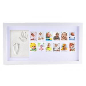 Bebê de madeira primeiros 12 da foto meses das crianças do quadro/molduras para retrato do bebê