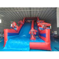 China Commercial Grade Inflatable High Slide Spider-Man Hero Cartoon Figure Inflatable Slide For Party Rental For Kids on sale