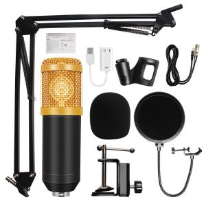 2.5m Bm800 Recording Dynamic Condenser Microphone With Shock Mount