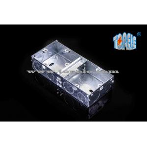 2- Gang British Standard Metal Electrical Conduit Box With PVC , Conduit Switch Box