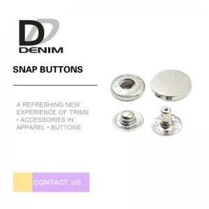 China Custom Made Silver Snap Buttons , Hidden Snap Buttons For Leather Jacket supplier