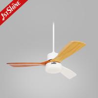 China Copper Motor Bedroom Ceiling Fan Light 48 Inch 3 Solid Wood Blades on sale