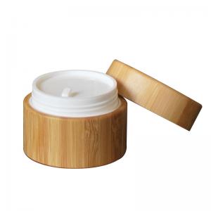 China Mask Mud Bamboo Cosmetic Packaging 85g 3 Oz Spice Jars With Bamboo Lids supplier