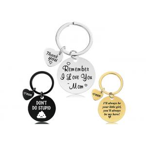 Key chain pendant Mother's Day gift Christmas stainless steel hanging ornaments engraved words logo key chain wholesale