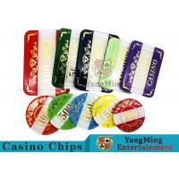O pôquer numerado estilo Chip Set Bright Color With do casino personalizou o logotipo da cópia