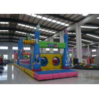 China Giant  4 In 1 Bugs Bunny Moonwalk Obstacle Course , Customized Inflatable Water Obstacle Course on sale