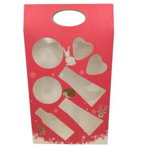Caixas de embalagem especiais do Natal claro da janela do PVC, caixa de papel do Natal