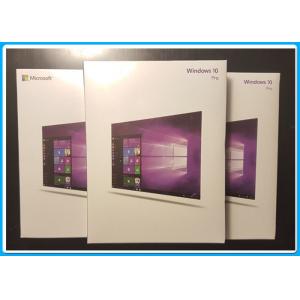 China Windows 10 Retail Box , Full Version Win 10 Pro 32 bit 64 bit Coa Sticker + Usb Flash supplier