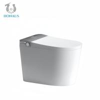 China Auto Flush S Trap 200mm Smart Intelligent Toilet Seat Warmer Premium Ceramic White Grey on sale
