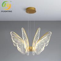 China Artistic Transparent Creative Modern Butterfly Pendant Light For Bedroom Dining Room on sale