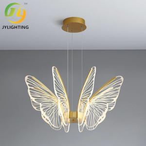 Artistic Transparent Creative Modern Butterfly Pendant Light For Bedroom Dining Room