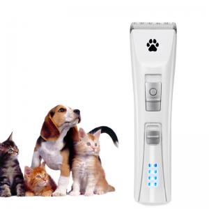 China White Color Pet Grooming Hair Clippers , Electric Pet Hair Trimmer Two Speed Design supplier