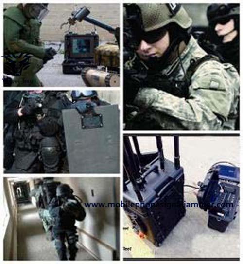 Military Portable RF Signal Vehicle Bomb Jammer All Cell Phone Signal Jammer