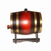 Antique Wooden Beer Barrel, Made of Paulownia Wood and Poplar Plywood, Available in Various Sizes