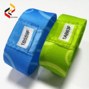 350*15mm custom RFID woven wristband/professional festival fabric wristbands