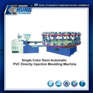 Semi Automatic PVC Sole Injection Machine , Practical Shoe Making Equipment