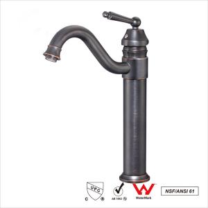 Oil Rubbed Bronze Water Mixer Tap , Concrete Chrome Basin Faucet