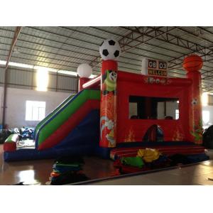 China New inflatable football bouncer house inflatable baseball jump house soccer bouncer with slide on sale supplier