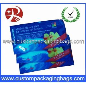 China Creative Custom Packaging Bags , Plastic Printing Colour Wet Wipe Bag supplier