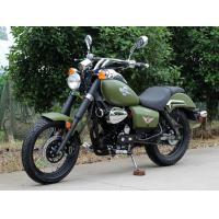 Army Green 250cc Bobber Chopper 90 Km / H Low Oil Consumption With 5 Manual Transmission