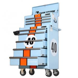 China 72 Inch Heavy Duty Tool Cabinet Trolley With Drawer And Wooden Top ODM supplier