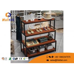 Furniture Steel Wood Display Rack Custom Modern For Retail Store Shoe Display