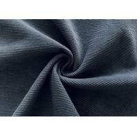 China Grey Polyester Corduroy Fabric / 220GSM Knitting Fine Corduroy Fabric on sale