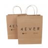 Eco Friendly Kraft Paper Shopping Bag , Brown Paper Bags With Handles Custom