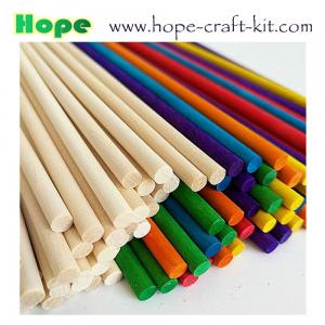 Various size natural color multi-colored round wood dowl wooden rods for children DIY craft work