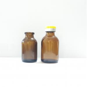 China Amber Molded Sodium Calcium Bottle For Injection supplier