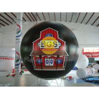 Black Waterproof inflatable advertising helium balloons with UV protected printing