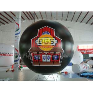 Black Waterproof inflatable advertising helium balloons with UV protected printing
