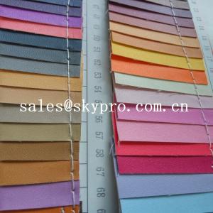 China Smooth PU Synthetic Leather / PVC Synthetic Leather Material For Making Bags supplier
