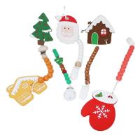China DIY Silicone Christmas Tree Teether , Safe Soft Rubber Beads For Teething on sale