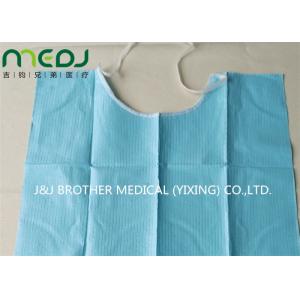 China Neck Notch Dental Patient Apron Medical Disposable Paper And PE Bib With Tie On supplier