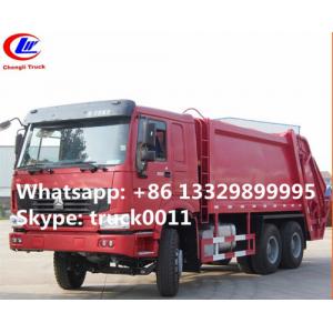 factory sale best price SINO TRUK HOWO 6*4 garbage compactor truck for sale, HOWO 16cbm compacted garbage truck for sale