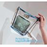 China waterproof promotional clear tote pvc handle shopping bag, PVC mat waterproof reusable tote shopping bags, summer soft p wholesale