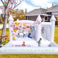 China Commercial Inflatable White Jumping Bouncer Castle Bounce House White Bounce Castle With Ball Pit on sale